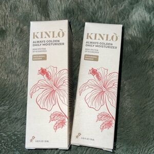 NIB Set (2) Kinlò Always Golden Daily Moisturizer SPF 40 Tinted